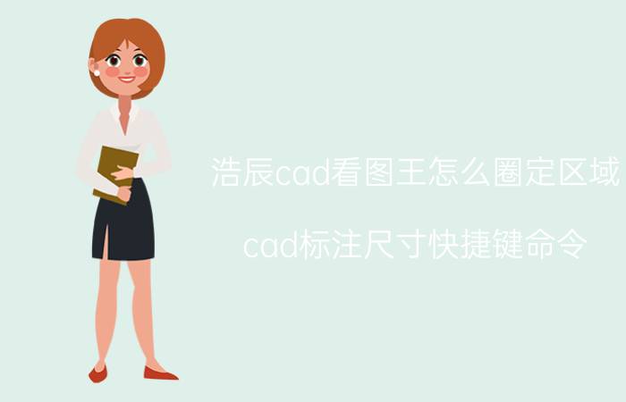 浩辰cad看图王怎么圈定区域 cad标注尺寸快捷键命令？